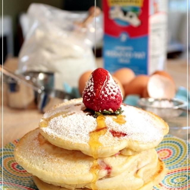 ストロベリーのパンケーキ