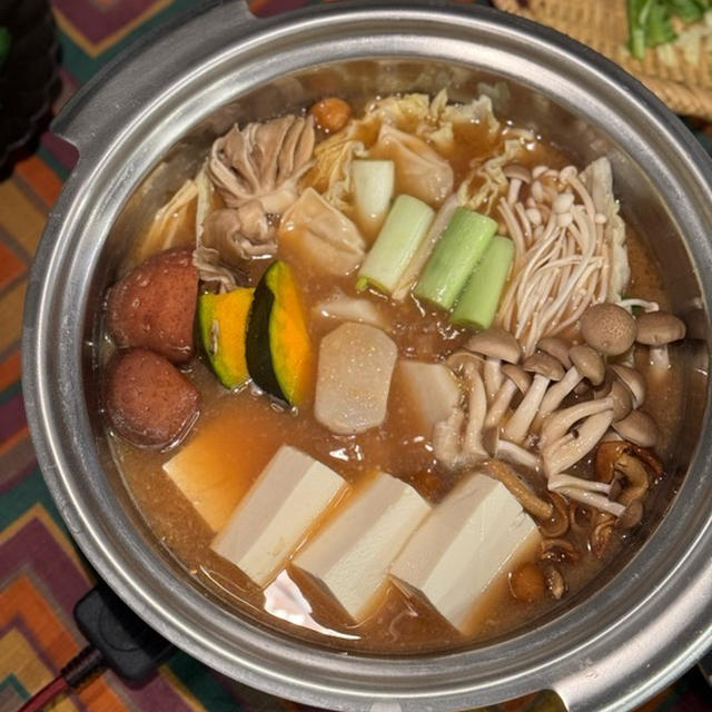 味噌豚鍋との夜ごはん