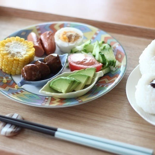 朝ごはん＊ワンプレート＆おにぎり