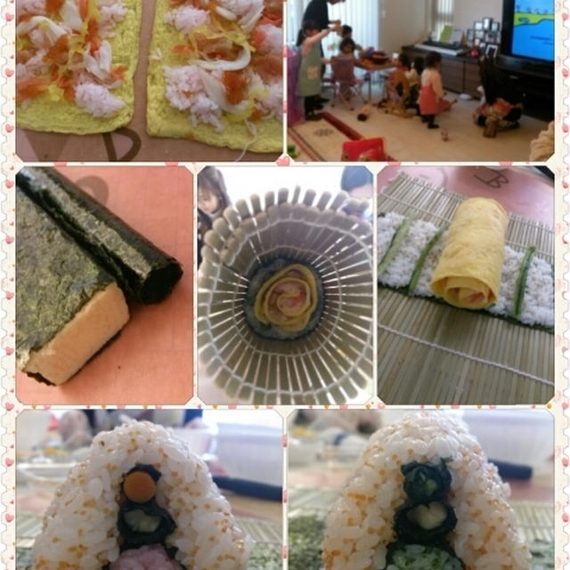 お雛様の太巻き♡パピコレ♡