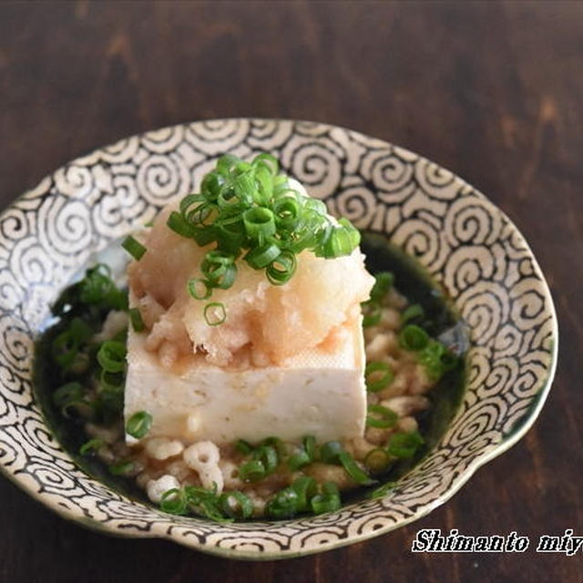 火を使わず簡単！揚げ出し豆腐風♪