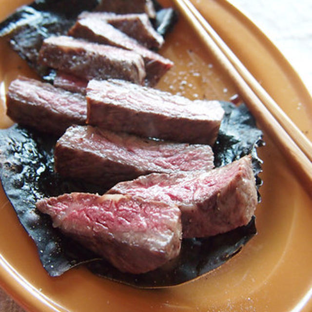 イチボの昆布焼き。