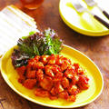 レンジで！鶏むね肉の甘辛酢ケチャップチキン【#簡単レシピ #時短料理 #レンチン #電子レンジ料理 #レシピ #おかず #鶏むね肉 #ケチャップ #豆板醤 #酢】【レシピ2300】