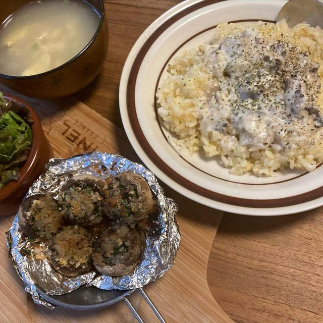 キャロットライスのクリームソースがけ♪