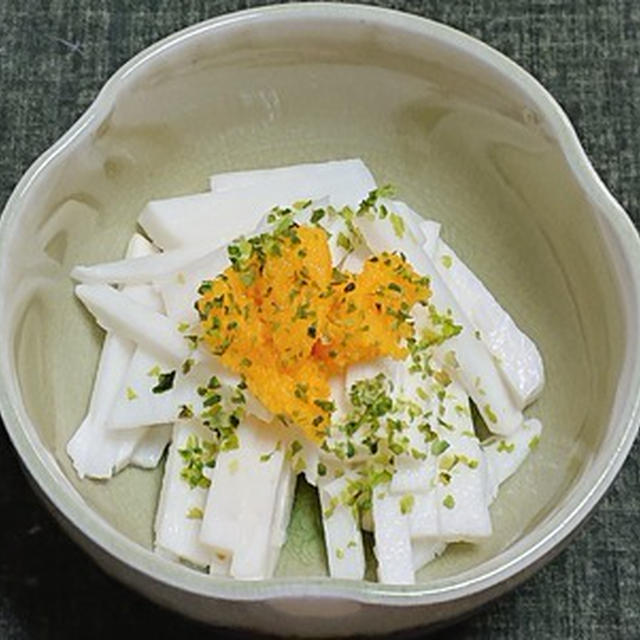 山芋短冊の生からすみ和え By 仁平さん レシピブログ 料理ブログのレシピ満載