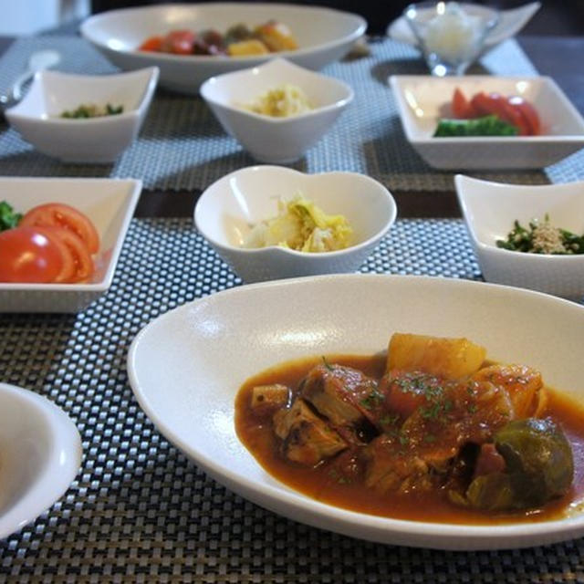 ストウブで豚ヒレ肉のトマトソース煮込み