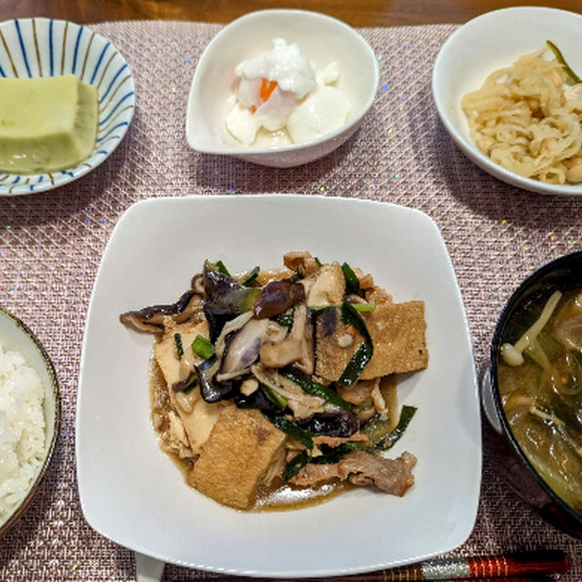 きのこと厚揚げのとろみ煮