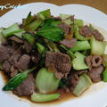 青梗菜を食べたい菜で代用！牛肉のニンニク醤油炒め(@^▽^@) わーい