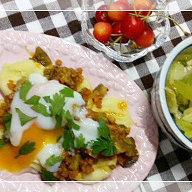 kitoisix（キットオイシックス）キーマカレーと副菜の朝ご飯♪