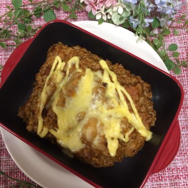 昨日のカレーからドリア！ 卵サンド！