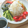 がっつり！なのにサッパリ＆ヘルシー梅かつおの大根サラダぶっかけ麺。