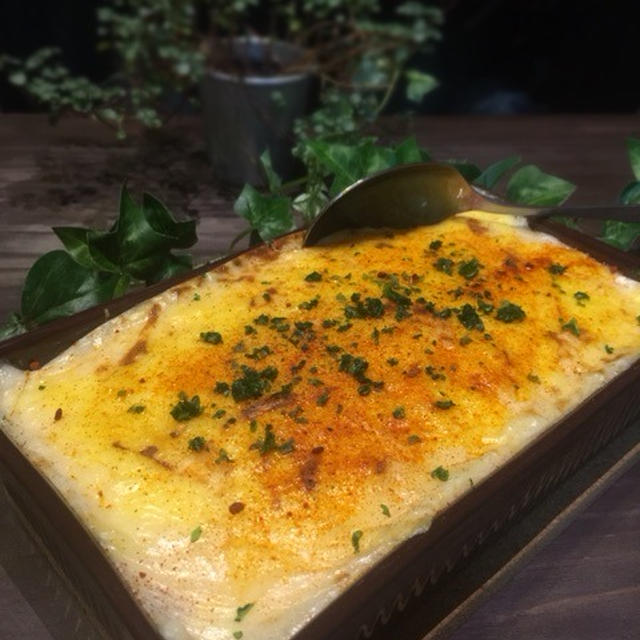お餅活用♪お餅ホワイトソースドリア♪