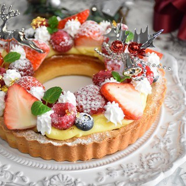 Christmas2018 Lease Tart～3種のベリーのリースタルト～　