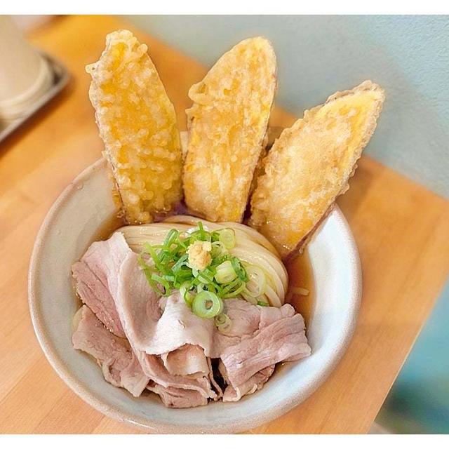 川越ランチ「うどん辰未」COEDOぶっかけ！サクサクのさつまいも天に感動！