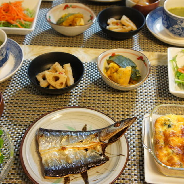 春菊のキッシュ　小松菜のポタージュスープ　その他