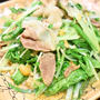 香りが強烈♪豚肉と水菜のにんにく炒め
