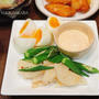 野菜も卵も抜群においしくなる！もりもり食べれる、野菜ソテーと茹で卵の明太ソースレシピ！