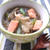 簡単塩鮭と白ネギと舞茸の春雨スープ（ダイエット）鮭皮パリ焼き