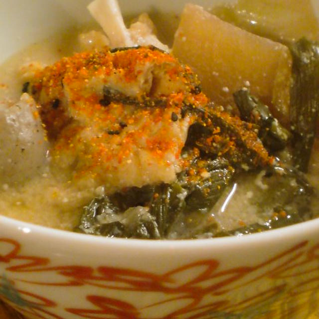 おでんの残りで・・モツ煮風＆こんにゃくフライ
