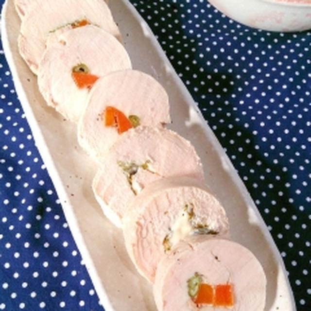 【糖質制限】ピリ辛美味しいタバスコ鶏ハム野菜巻き