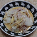 バター風味の豚バラ肉と白菜の重ね蒸し煮