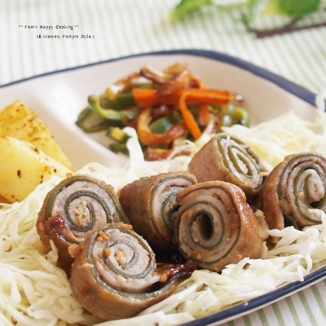 ☆ スパイス大使 ☆ 昆布 の くるくる豚巻き