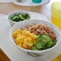 子ども好みのしっとりそぼろ丼