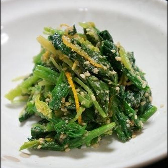 ほうれん草の香り胡麻和え。の丁寧レシピ。