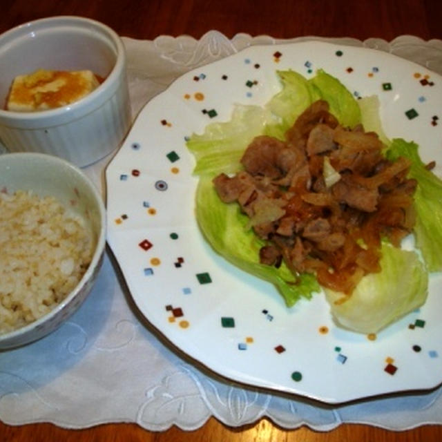 豚肉と玉ねぎの昆布ポン酢炒め