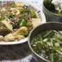 昨日の夕飯(3/8)：豚挽き肉と豆腐の炒め煮オイスターソース風味他