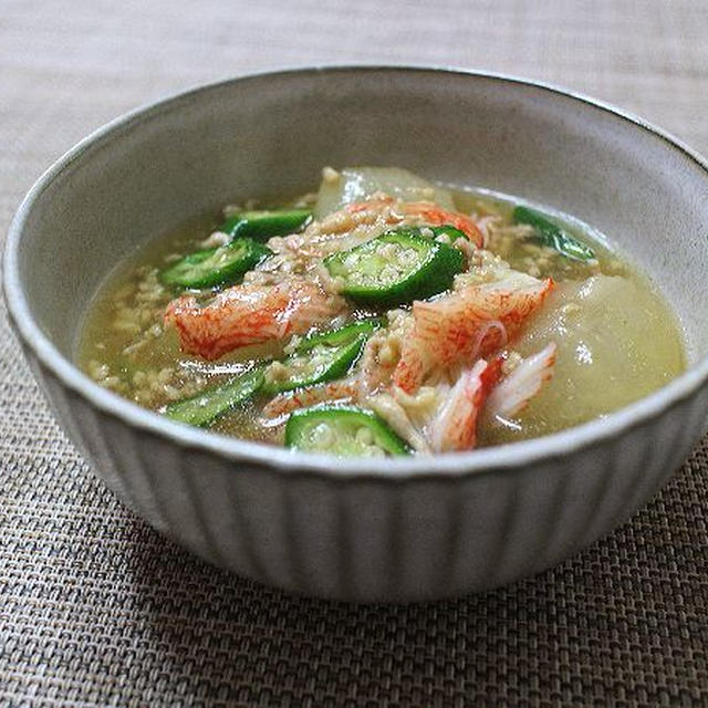 冬瓜のとろっとろ鶏ミンチのあんかけ