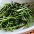 豆苗の塩昆布炒め