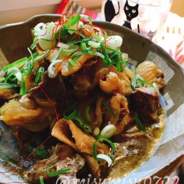 炊飯器で！鶏皮とレバーの煮物(動画有)