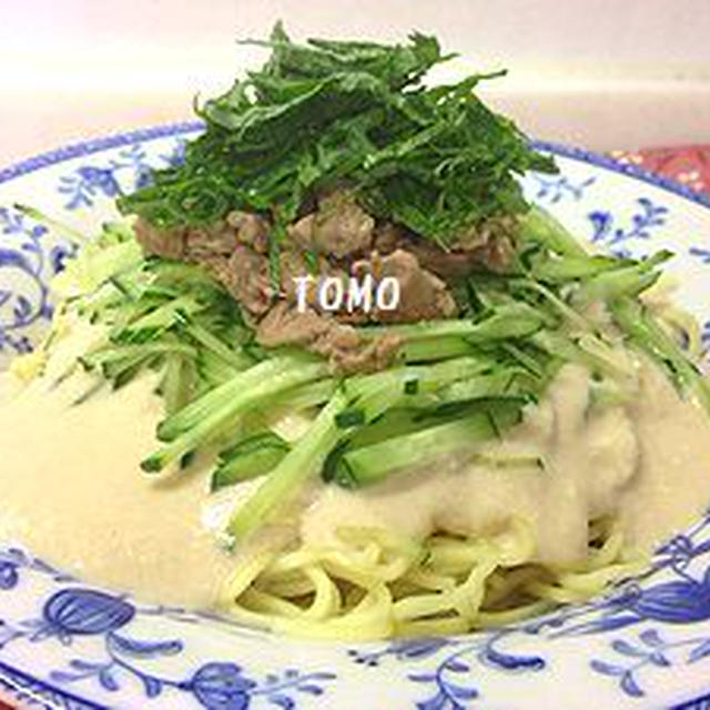 夏休みのお昼に♪豆腐ダレの冷やし中華