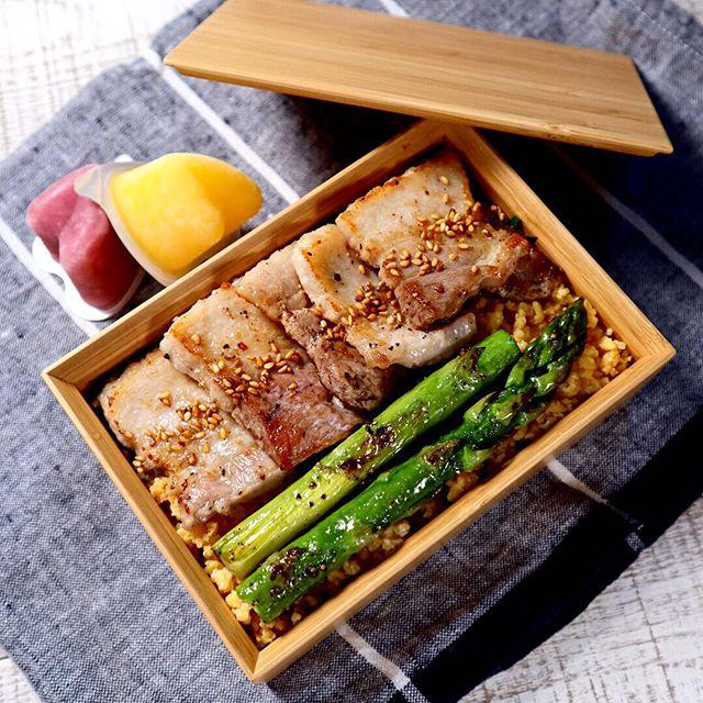 豚ばらカルビ丼弁当♡【#お弁当#カルビ】