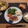 豚ロース　カレー風味焼き＆ポトフの晩ご飯と　新しい紫陽花の花♪
