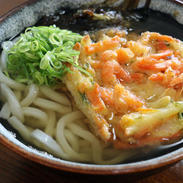 在庫処理で久しぶりに「かき揚げうどん」