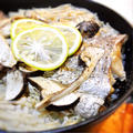 太刀魚と松茸の炊き込み御飯、かき醤油風味