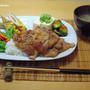 豚の生姜焼きで、ワンプレートディナー♪と、Key一人でフルーチェ作り☆