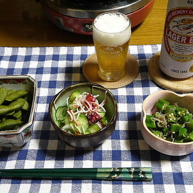 【夕食】きのこと鶏団子の吹き寄せ鍋…