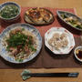 カリカリ豚モヤシや豆腐田楽の晩ご飯と　アルストロメリアの花♪