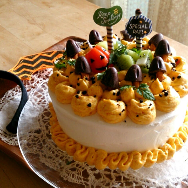 かぼちゃのデコケーキとおうちパーティー。