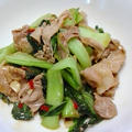 豚肉と青梗菜のピリ辛にんにく炒め