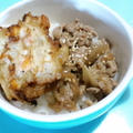 豚丼とかき揚げ