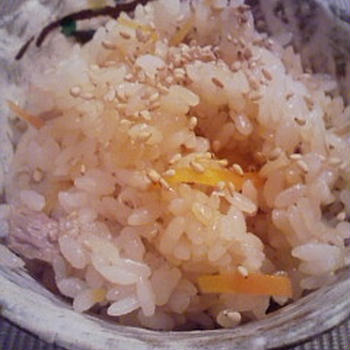 なめたけとツナの炊き込みご飯