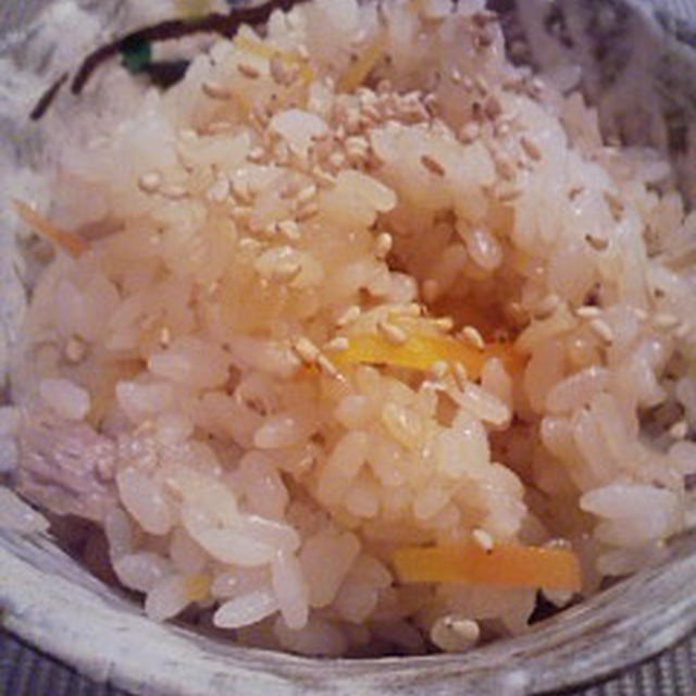 なめたけとツナの炊き込みご飯
