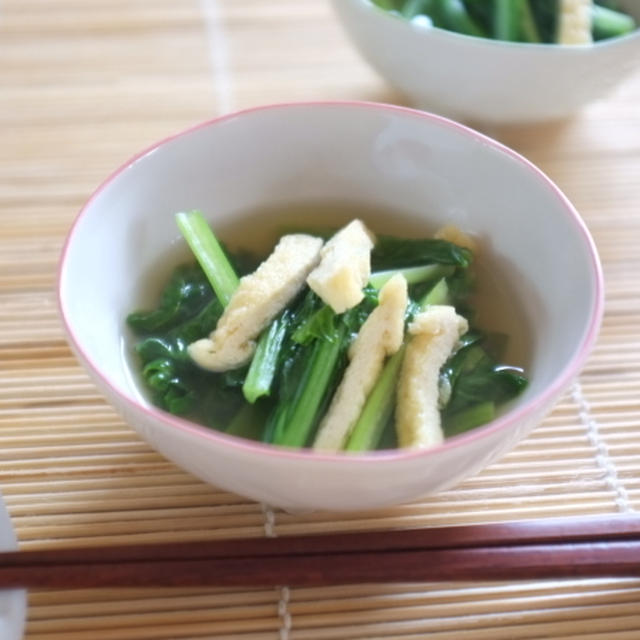 小松菜と油揚げの煮浸し