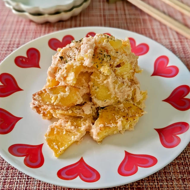 【焼きじゃがいもの明太マヨサラダ】ホットサラダも寒い日はいいよね。