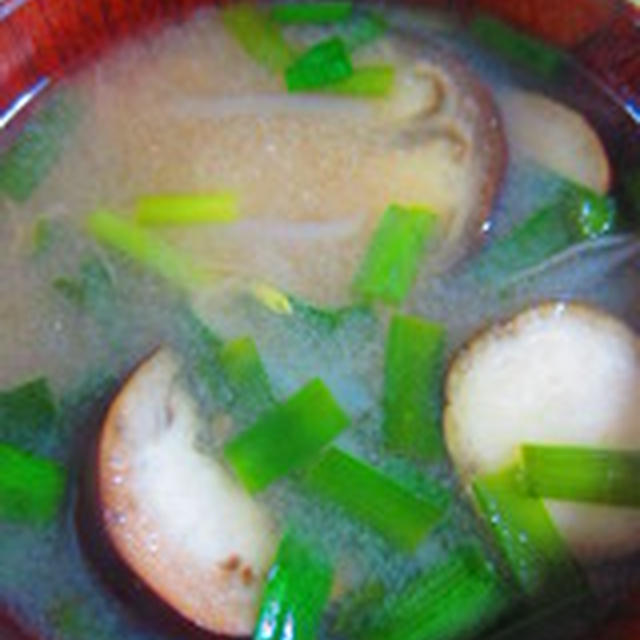 「もやしと茄子とニラの味噌汁」