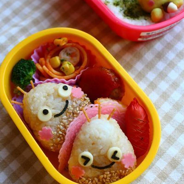 キャラ弁**びっ栗おにぎり